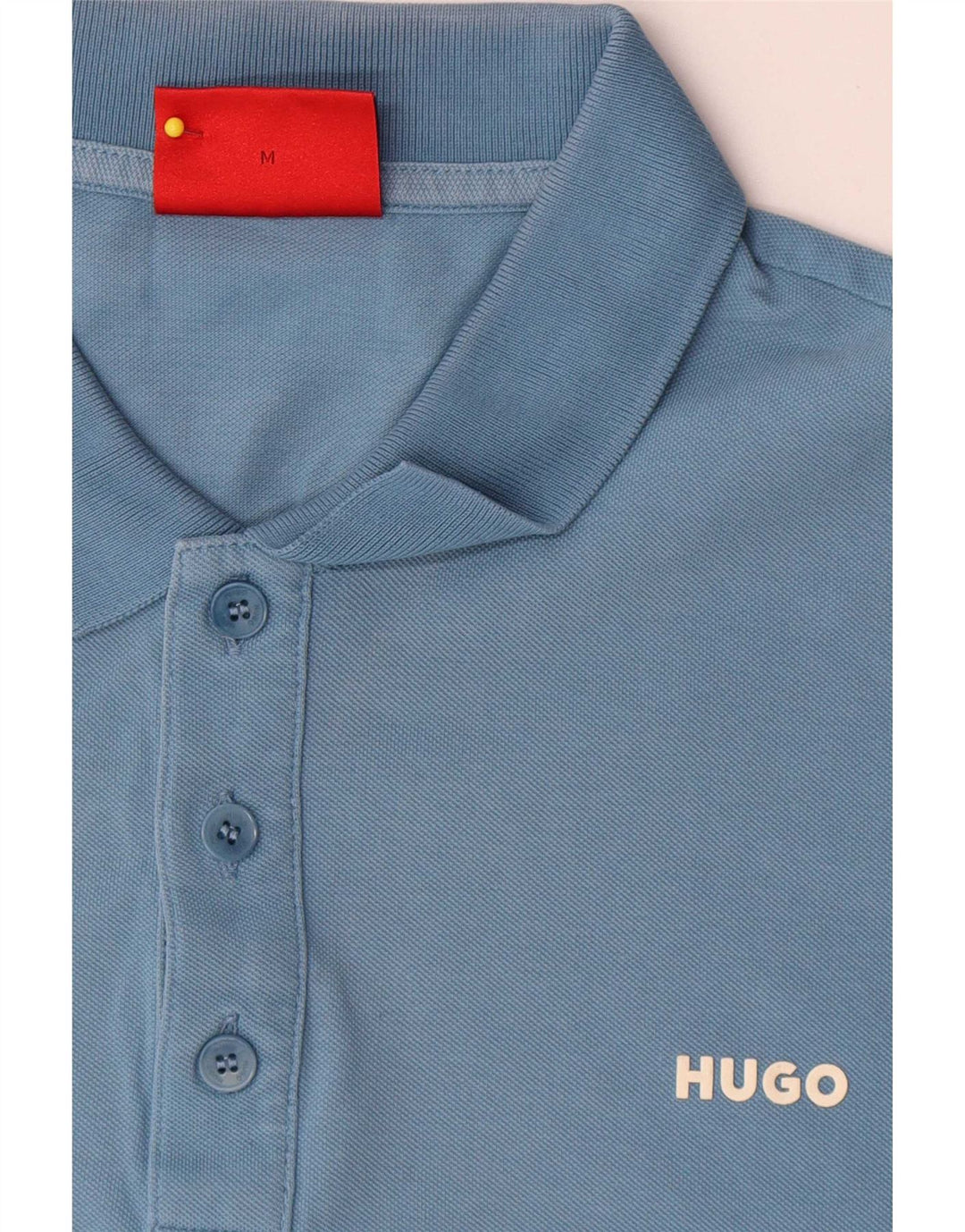 Hugo Boss Herren-Poloshirt aus mittelblauer Baumwolle