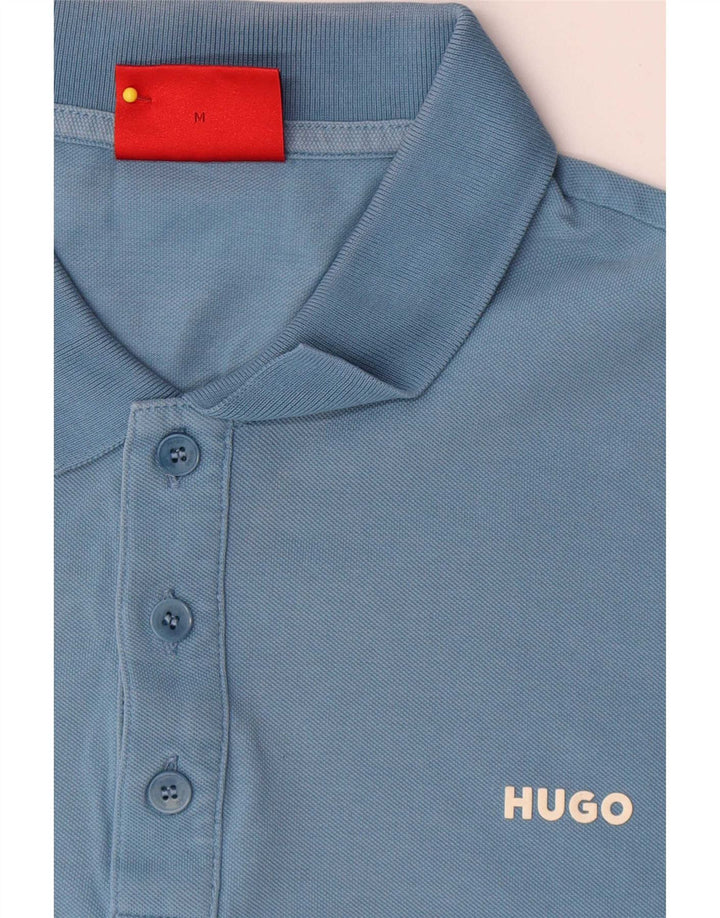 Hugo Boss Herren-Poloshirt aus mittelblauer Baumwolle