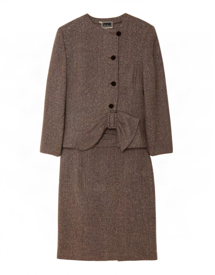 Luisa Spagnoli Damen 4-Knopf-Zweiteileranzug IT 46 Large W30 Grau meliert