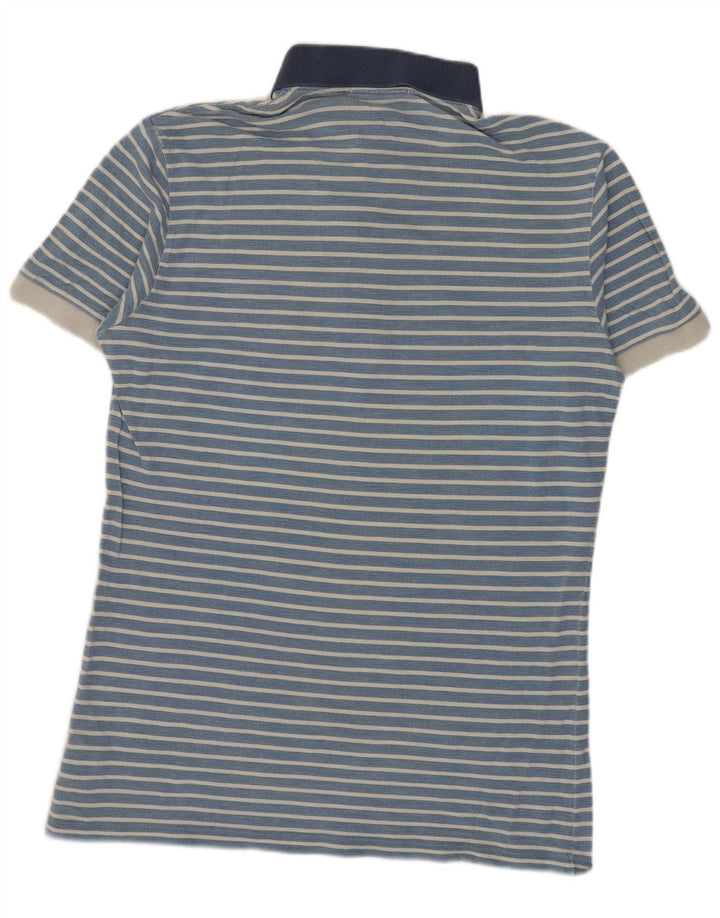 Fred Perry Herren-Poloshirt aus mittelblauer, gestreifter Baumwolle