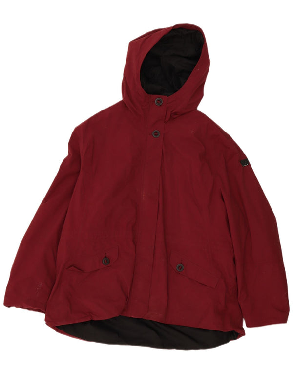 Helly Hansen Damen-Windbreakerjacke mit Kapuze, UK 24 4XL, Burgunderrot