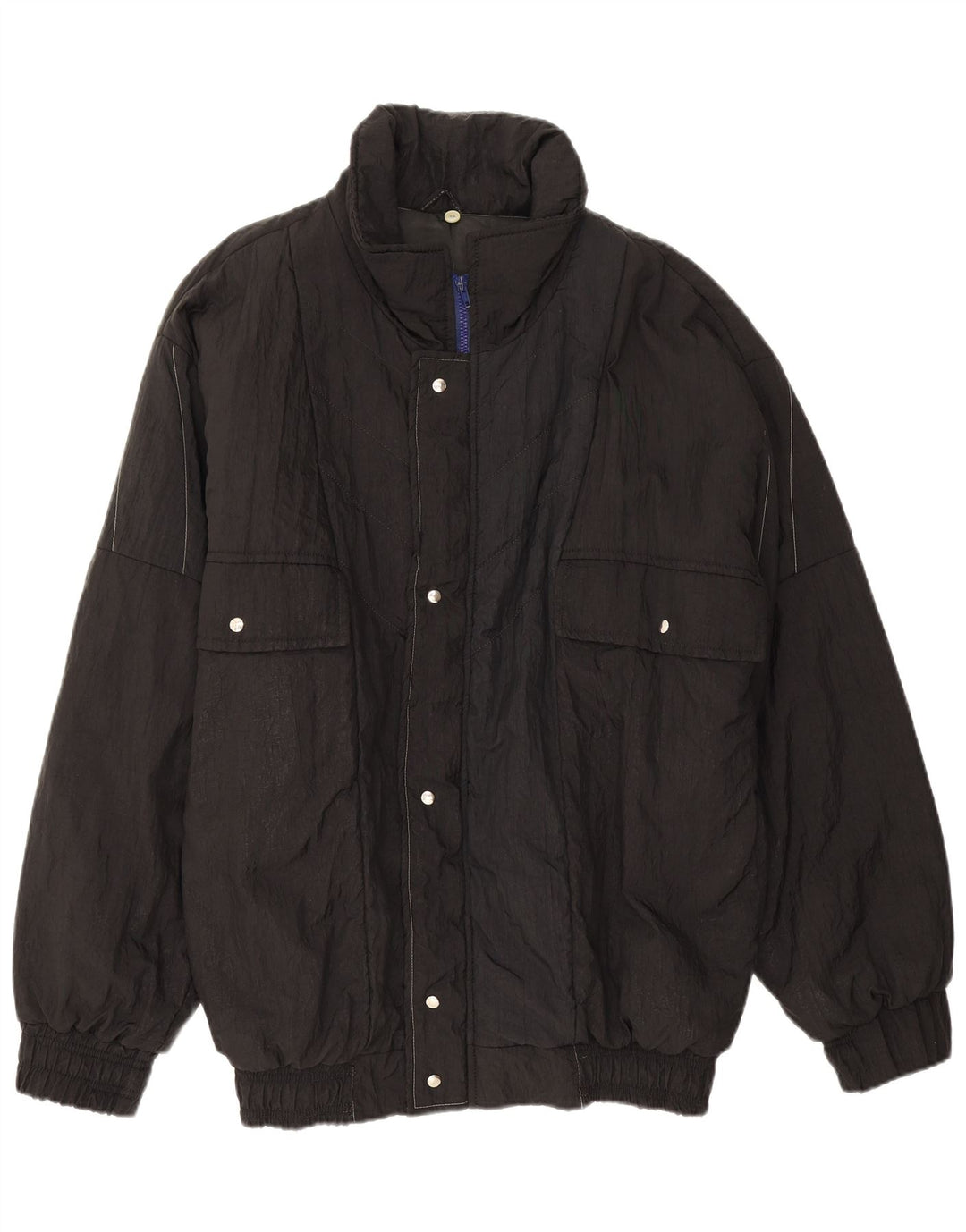 Vintage Herren Wattierte Jacke UK 40 Large Schwarz