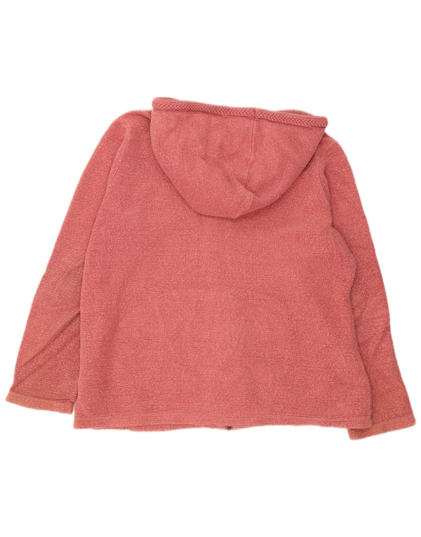 Fat Face übergroßer Kapuzenpullover mit Reißverschluss für Damen, UK 12, mittelrosa, Baumwolle