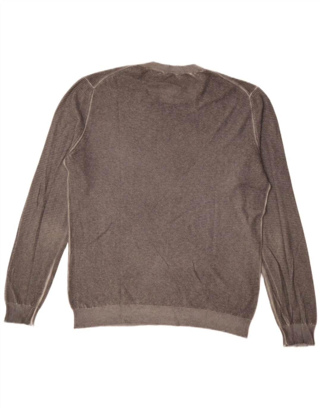 Sisley Herren-Pullover mit Rundhalsausschnitt, Größe L, Grau