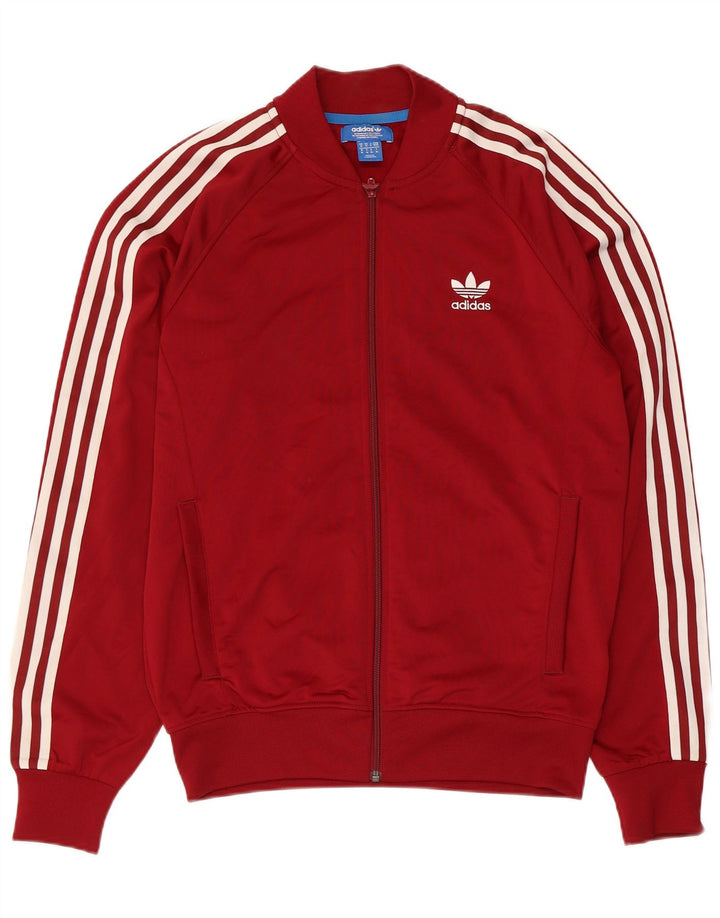 Adidas Herren-Trainingsanzug-Top-Jacke, mittelbraunes Polyester