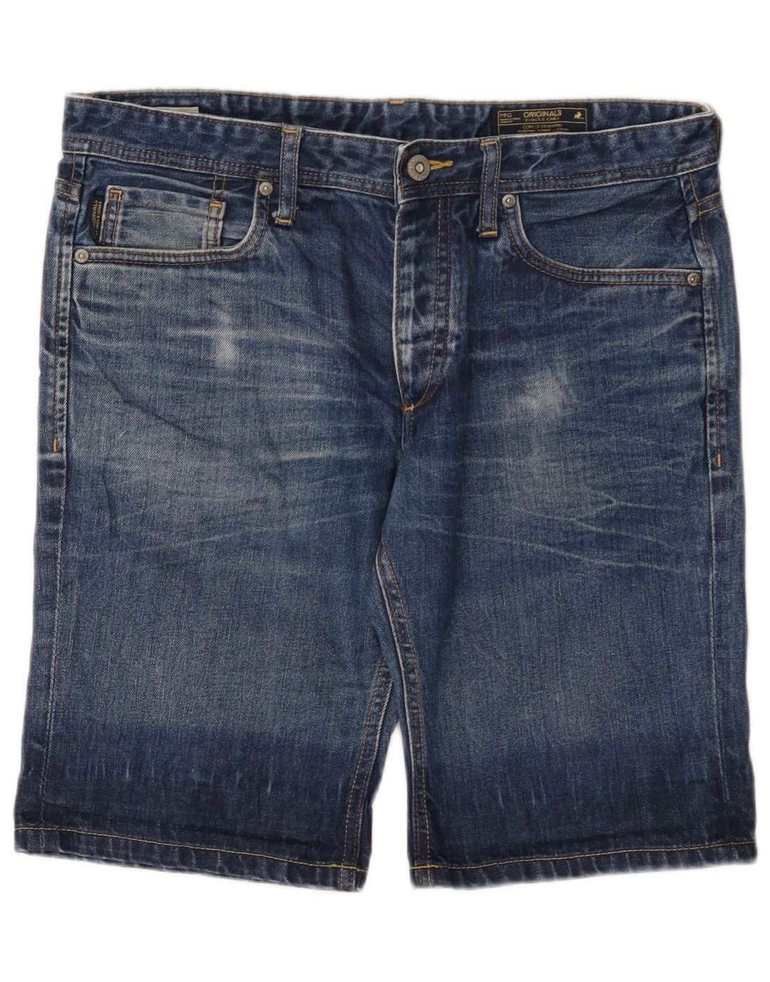 Jack & Jones Herren-Jeansshorts, Größe L, W34, Blau, Baumwolle