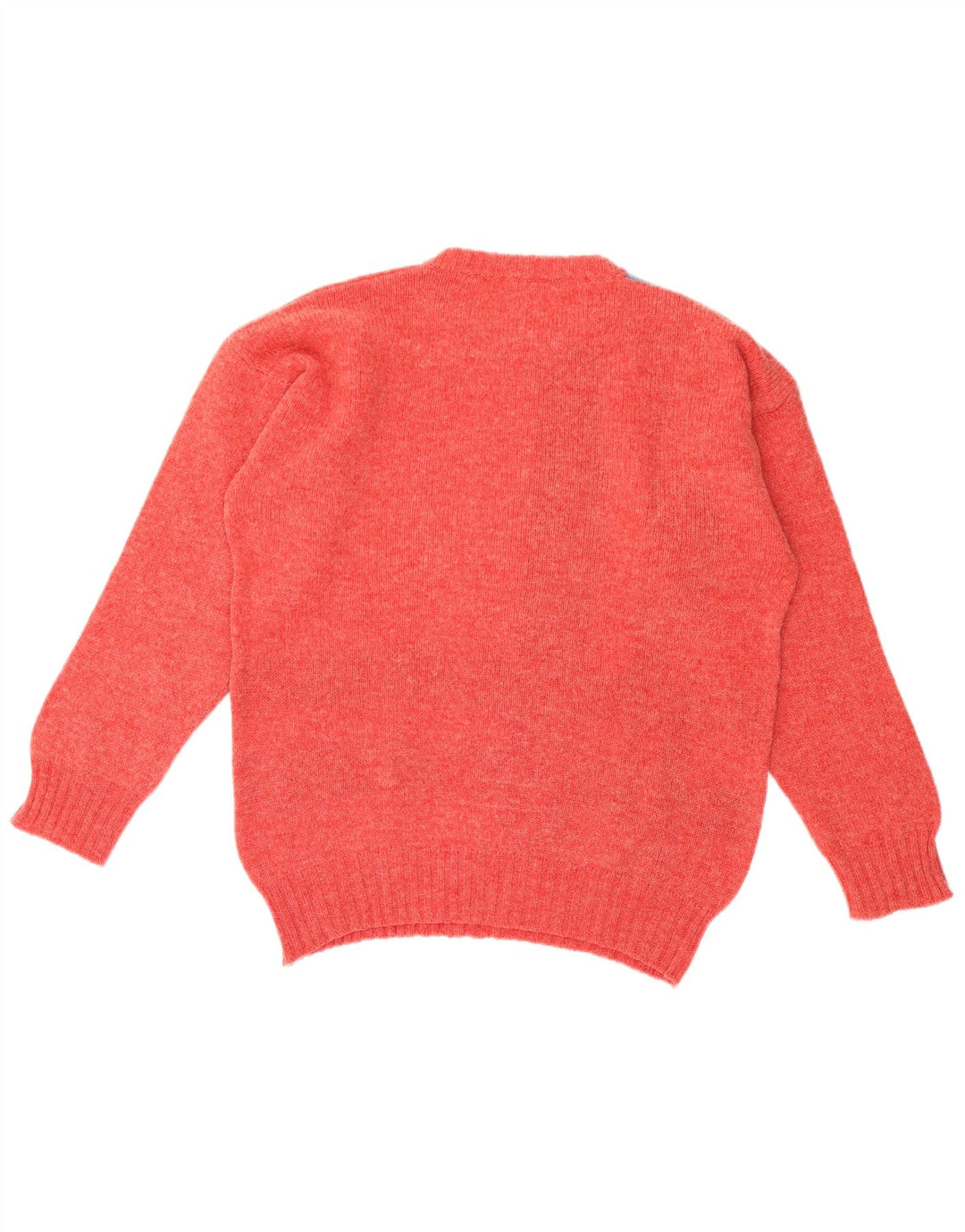 Vintage Herren-Pullover mit Rundhalsausschnitt, groß, rot, Farbblock