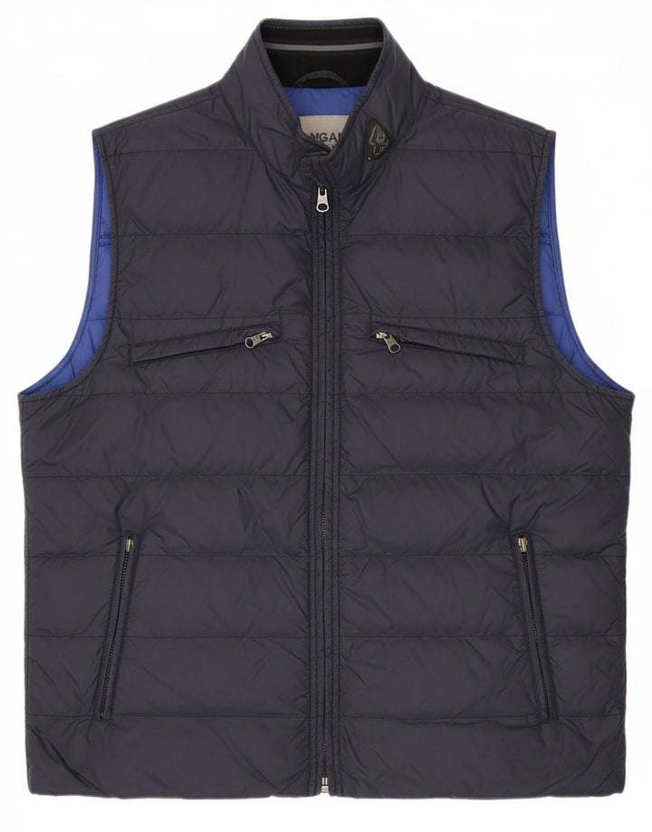 HOGAN Mens Padded Gilet UK 44 2XL Navy Blue Polyester