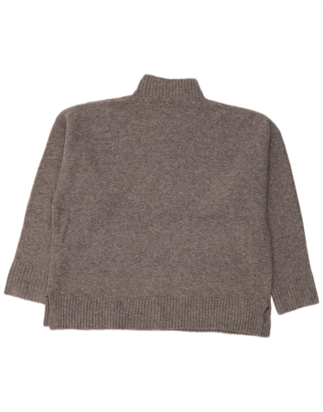 Zara Damen-Pullover mit Rollkragen, übergroß, Gr. 10, Small, Grau, Acryl