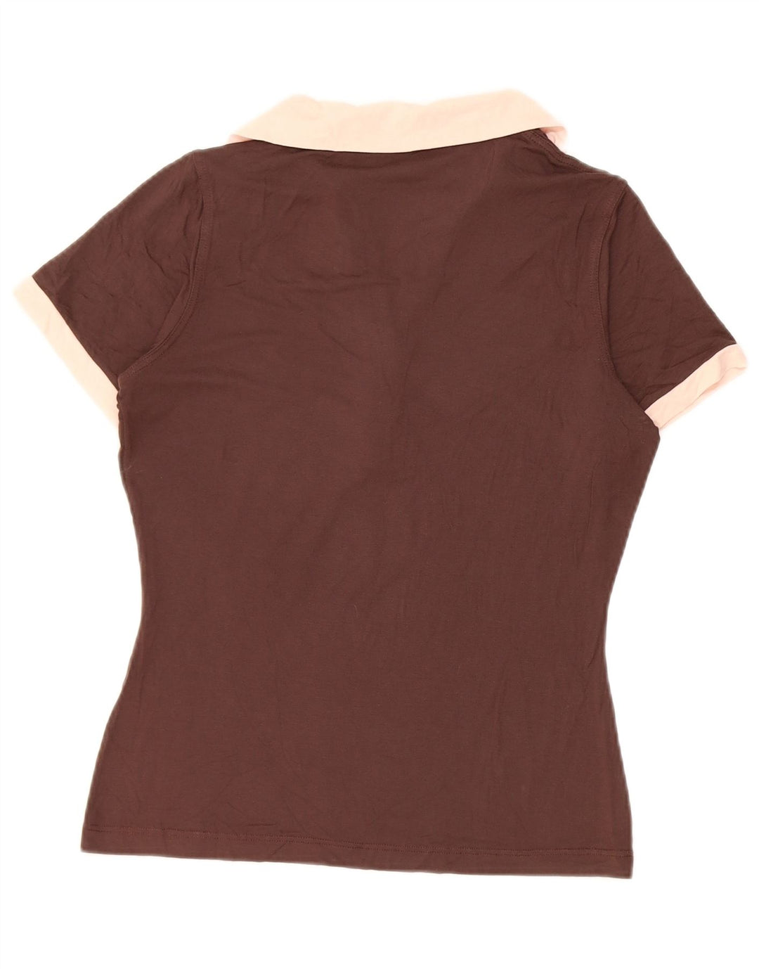 Fred Perry Damen Poloshirt UK 12 Mittelbraun Farbblock