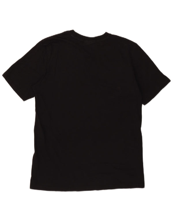 Fila Herren Grafik-T-Shirt-Oberteil aus mittelschwarzer Baumwolle