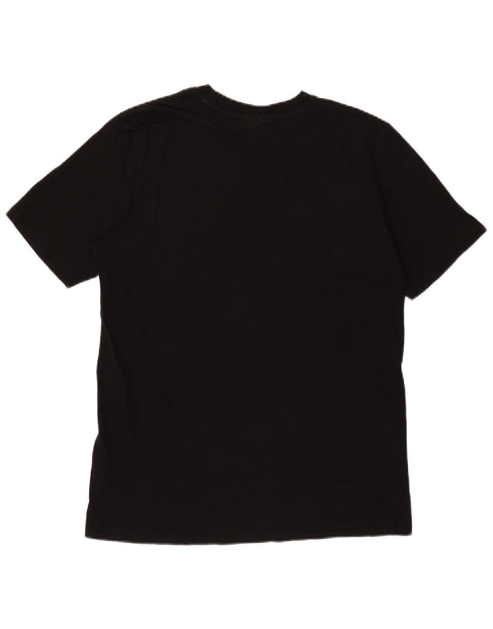 Fila Herren Grafik-T-Shirt-Oberteil aus mittelschwarzer Baumwolle