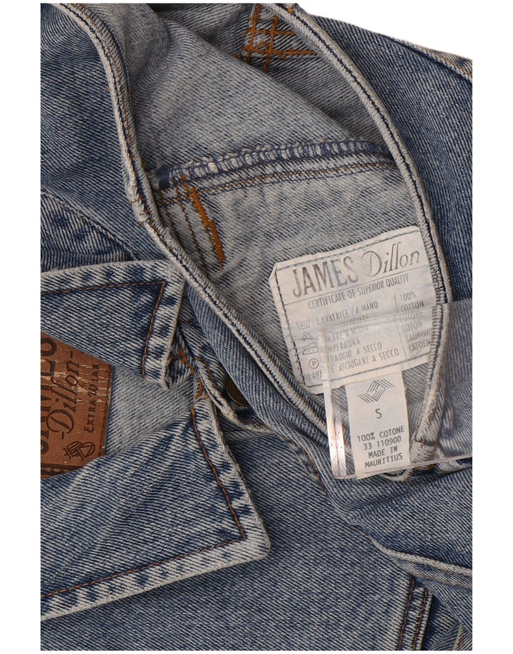 James Dillon Herren Jeansweste UK 36 Small Blau Baumwolle