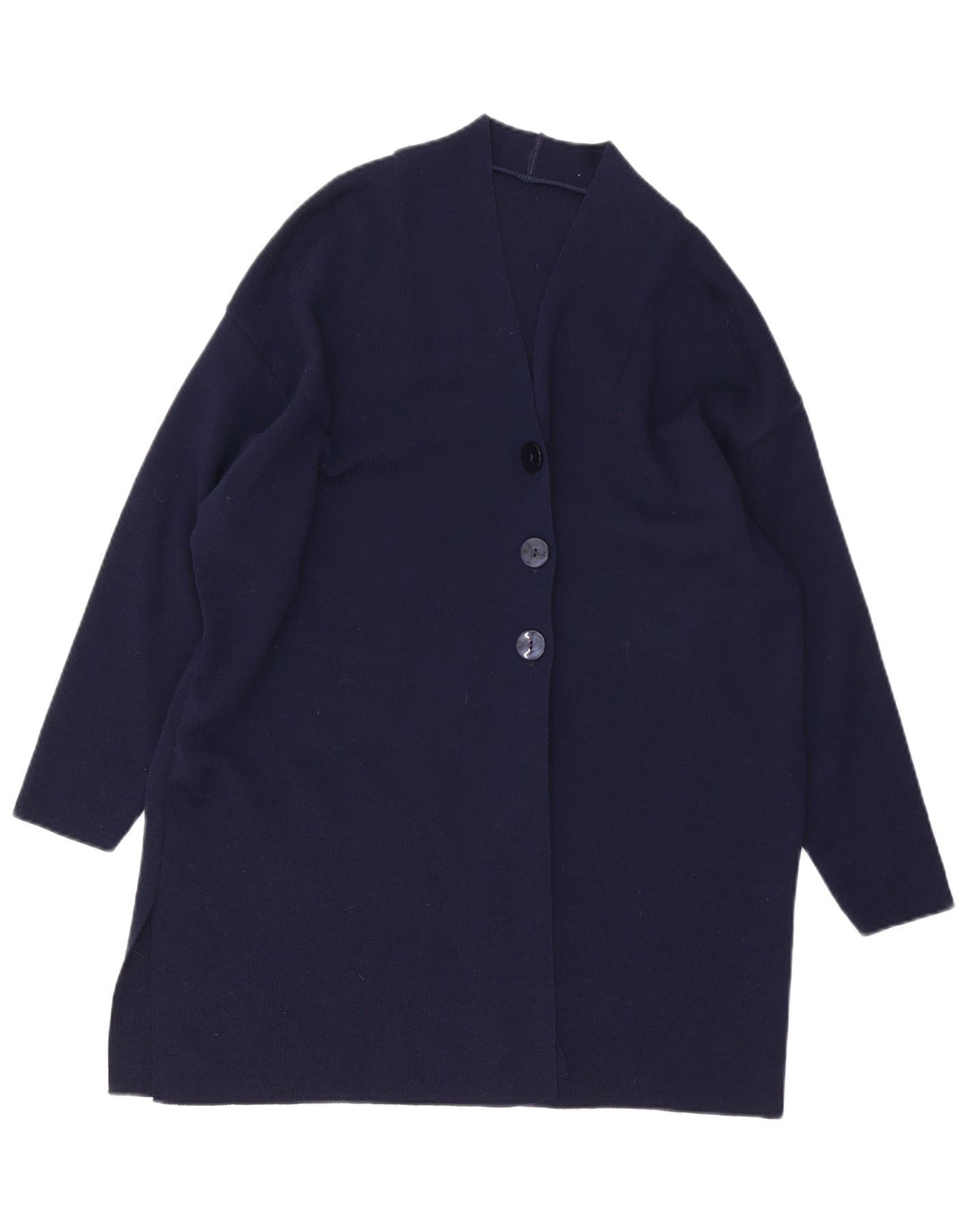 Marks & Spencer Damen Longline-Cardigan-Pullover UK 12 Medium Navy Blue