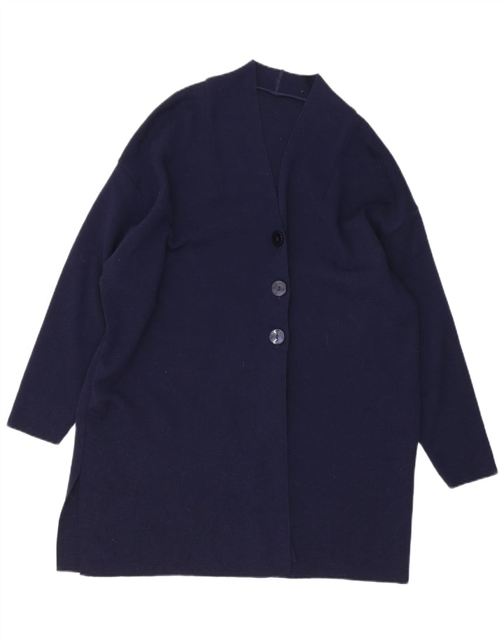 Marks & Spencer Damen Longline-Cardigan-Pullover UK 12 Medium Navy Blue