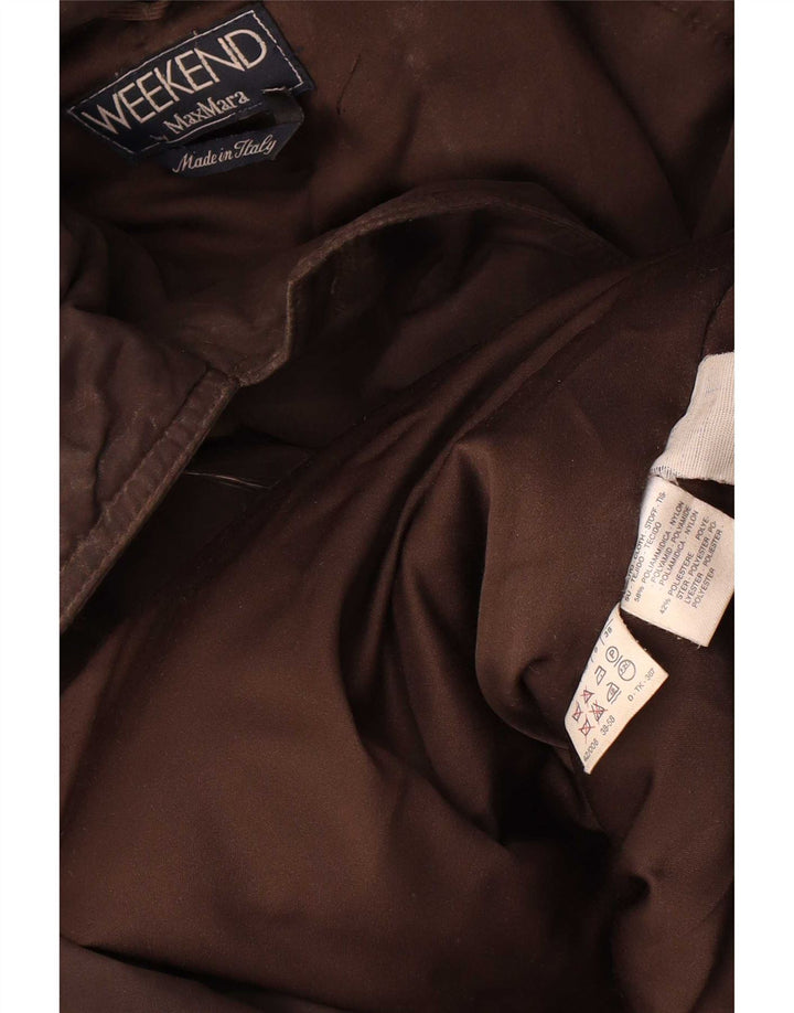 Max Mara – Übergroße Parka-Jacke mit Kapuze für Damen, Gr. 8, Braun