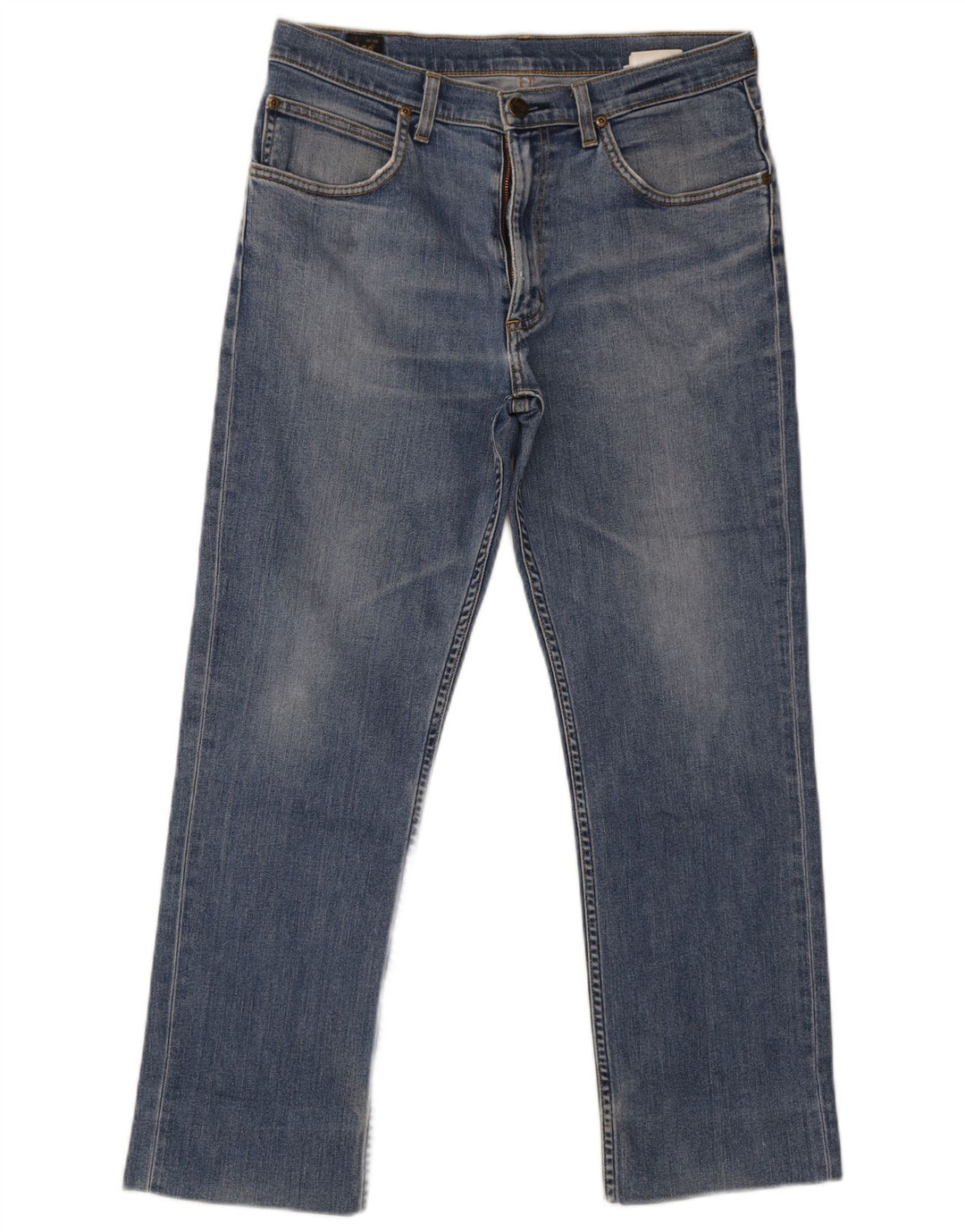 Lee Herren Straight Jeans W34 L27 Blaue Baumwolle