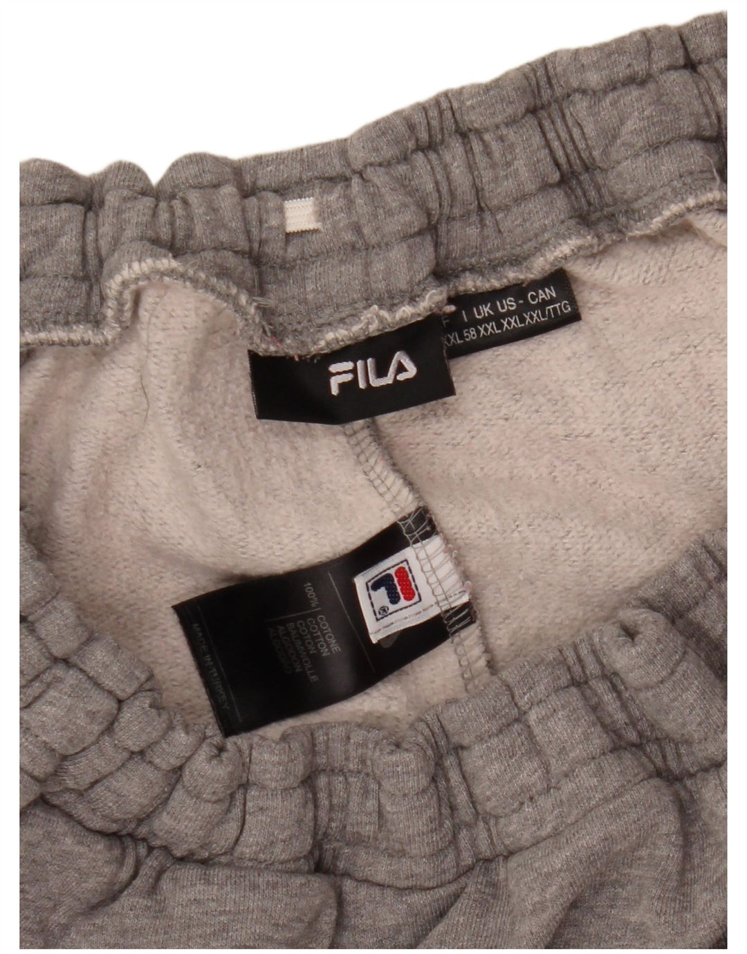 Fila Herren-Trainingshose 2XL, graue Colourblock-Baumwolle
