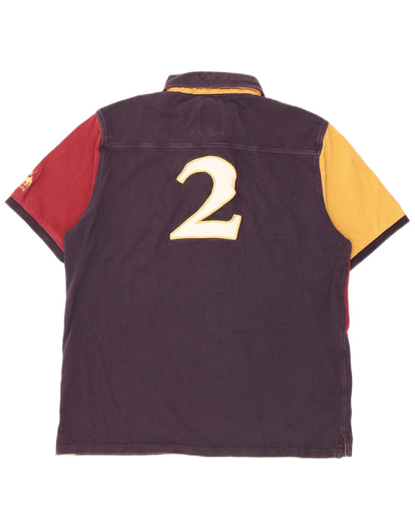 Joules Herren-Poloshirt mit grafischer klassischer Passform, groß, Marineblau, Farbblock