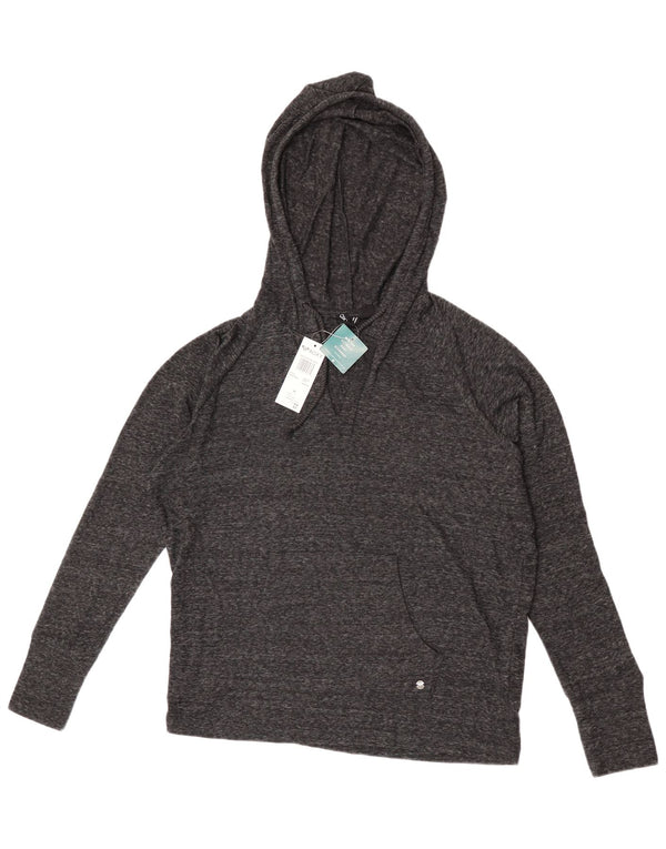 Übergroßer Damen-Kapuzenpullover von Roxy, Gr. 14, mittelmarineblau gesprenkelte Baumwolle