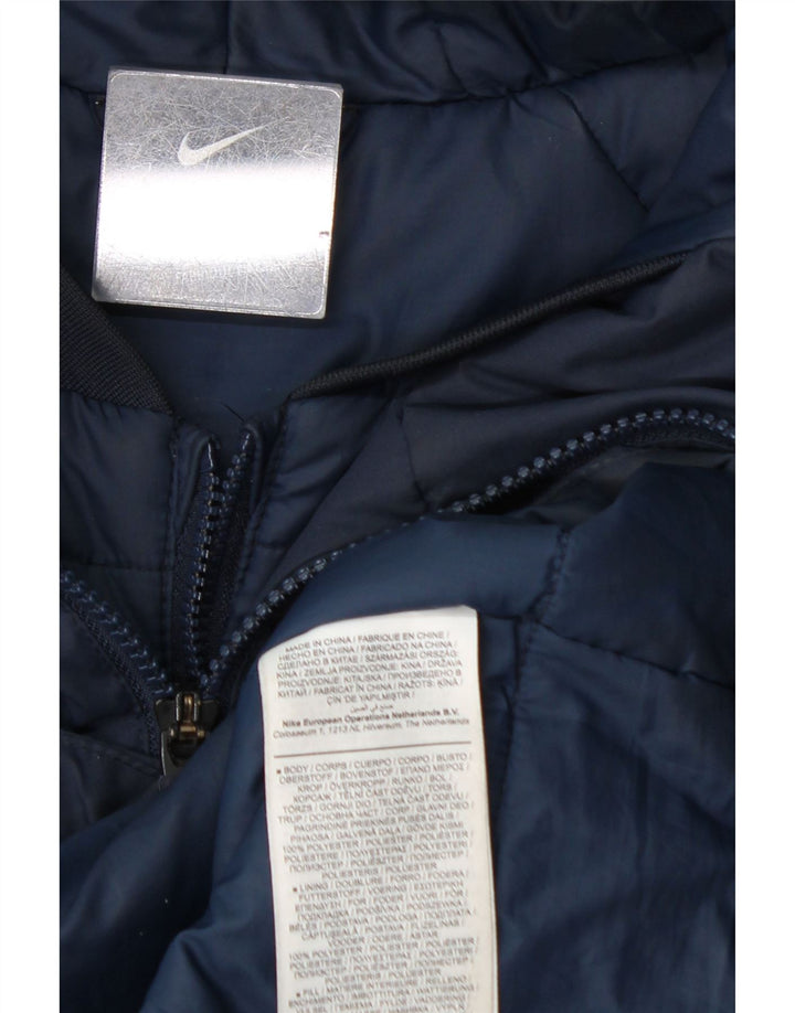 Nike Herren-Mantel mit Kapuze, gepolstert, UK 38, mittelmarineblau, Polyester
