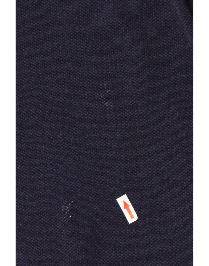 John Lewis Herren-Pullover mit Reißverschluss am Hals, große marineblaue Baumwolle