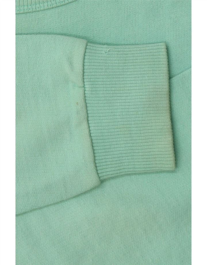 VINTAGE Damen Sweatshirt Pullover IT 42/44 Mitteltürkis Baumwolle