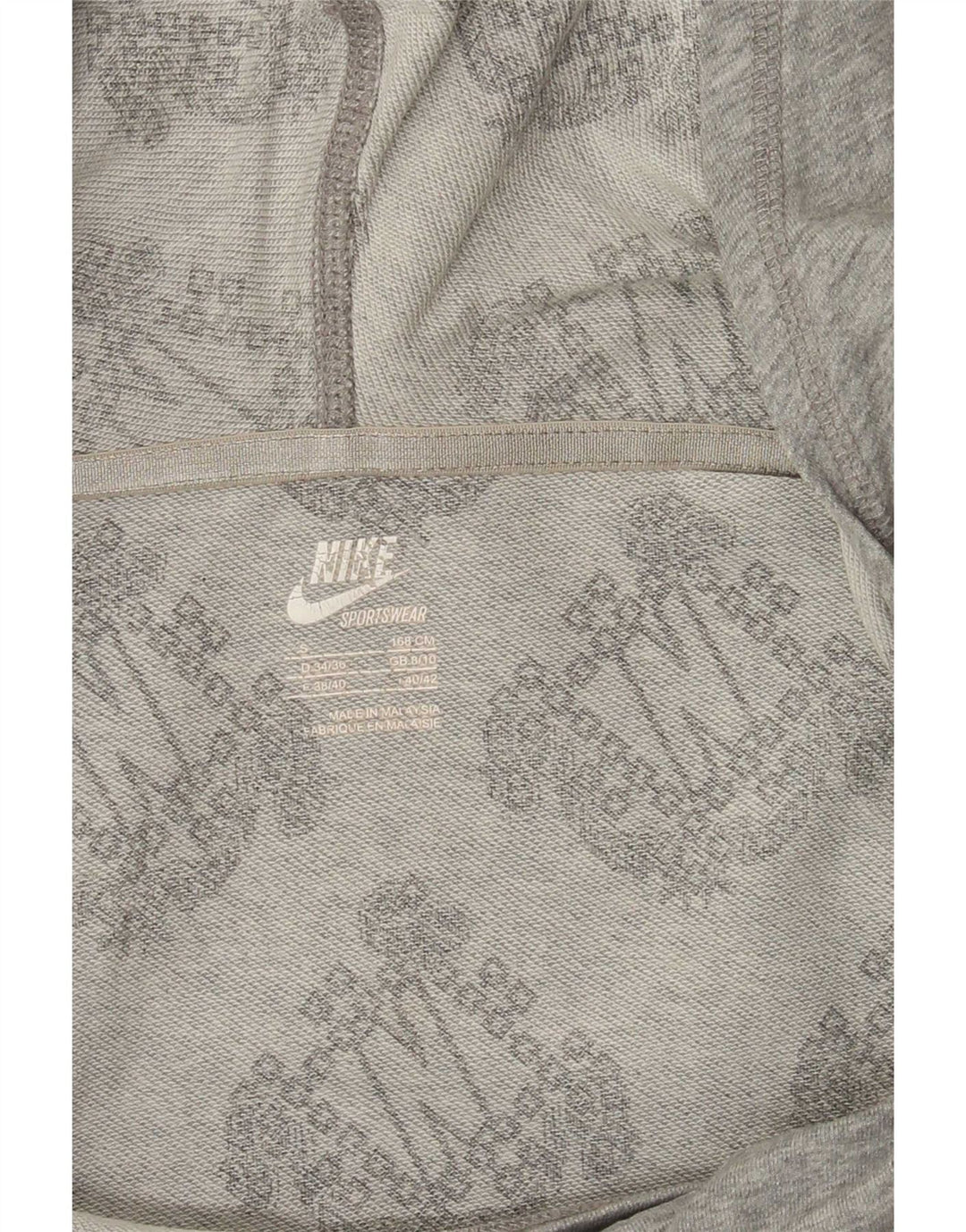 Nike Damen Kapuzenpullover UK 8/10 Small Grau meliert