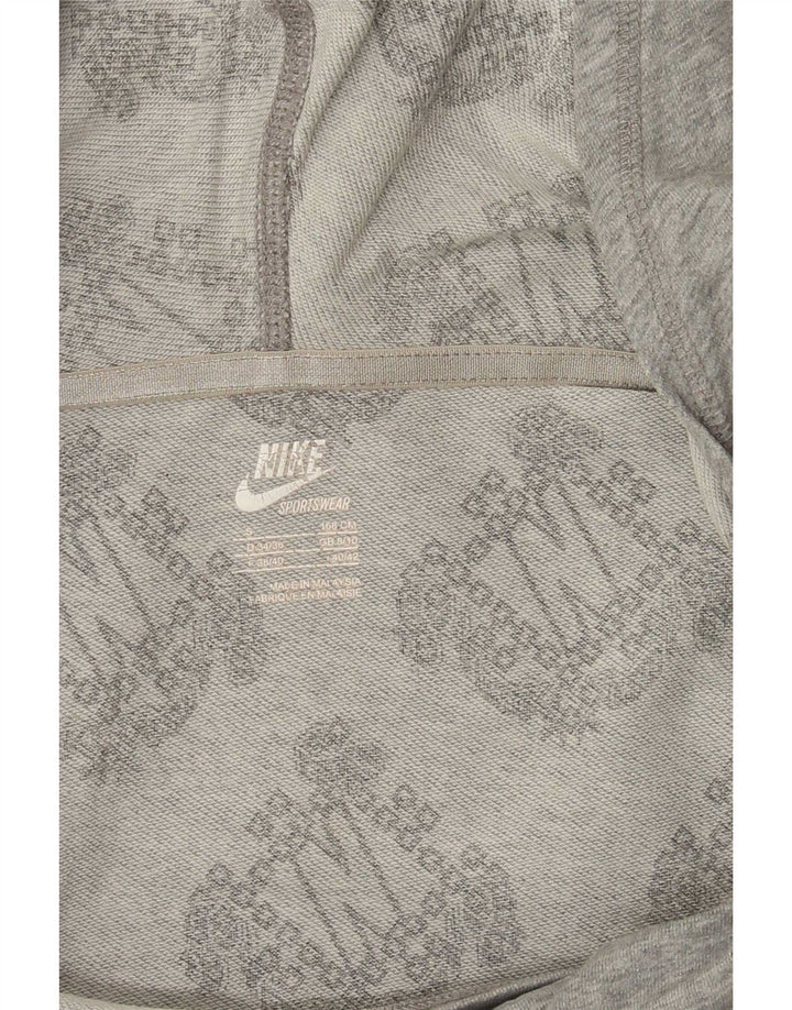 Nike Damen Kapuzenpullover UK 8/10 Small Grau meliert
