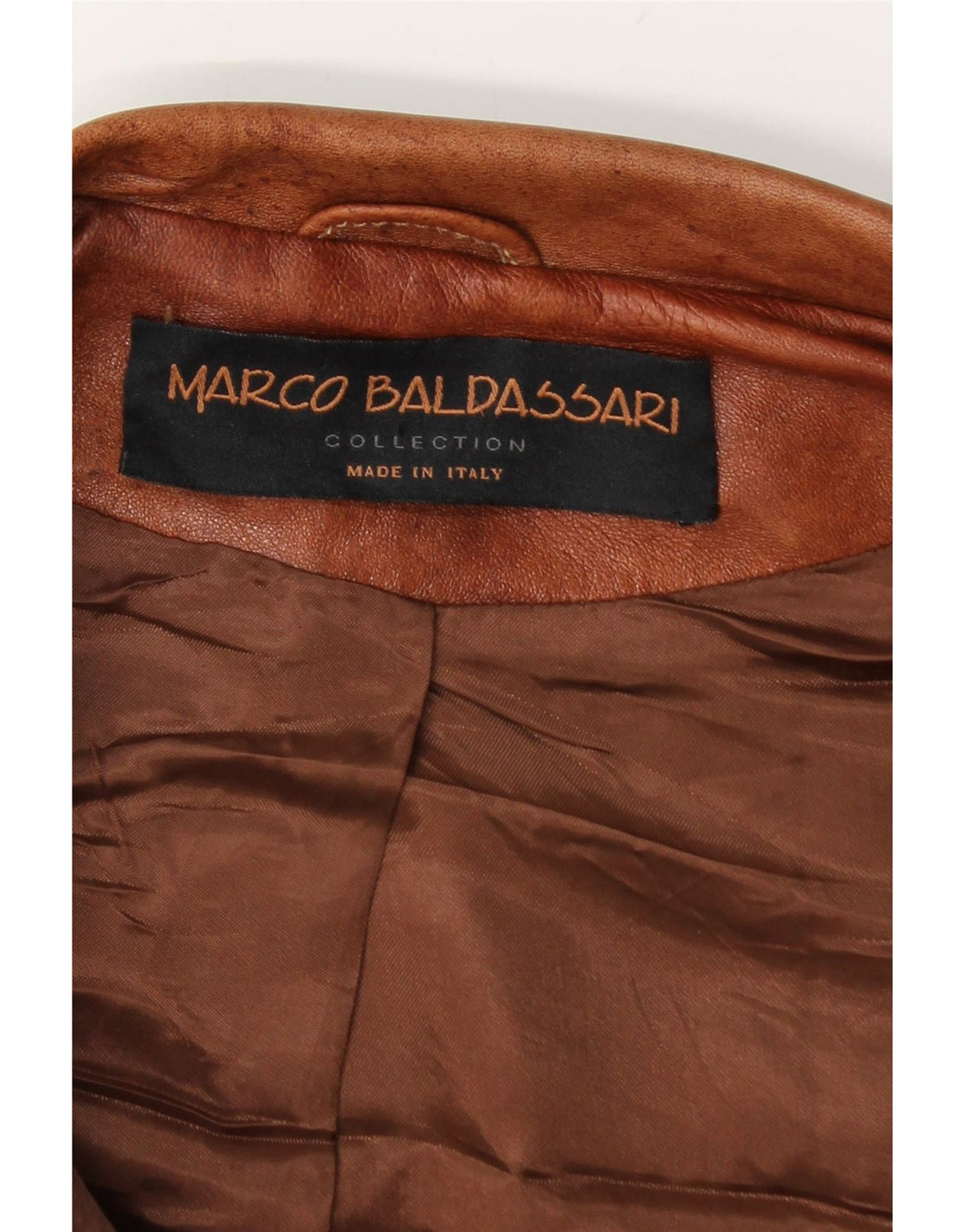 MARCO BALDASSARI Herren Lederjacke UK 42 XL Braun