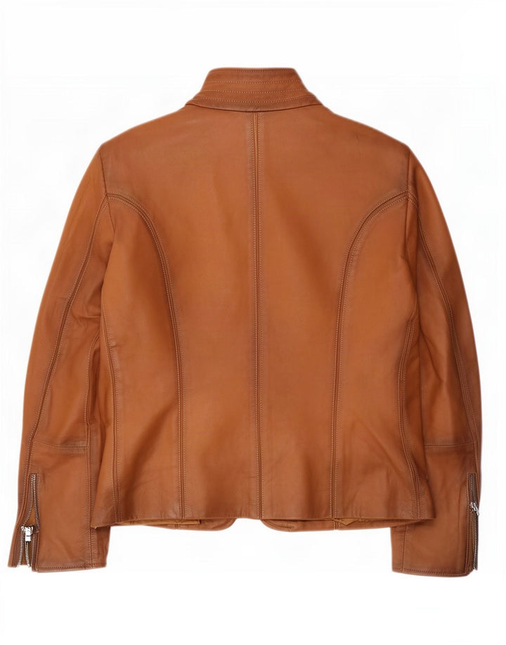 Vintage Damen Lederjacke IT 48 XL Braun