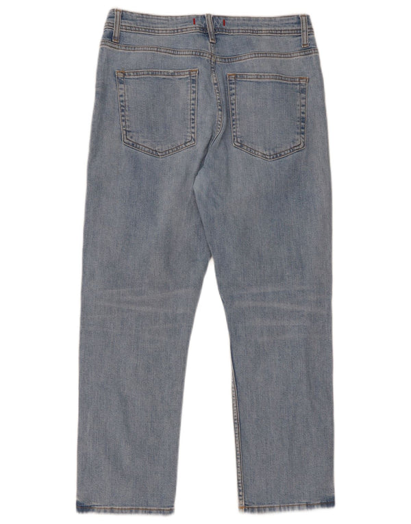 ZARA Damen Straight Jeans EU 38 Small W28 L26 Blau