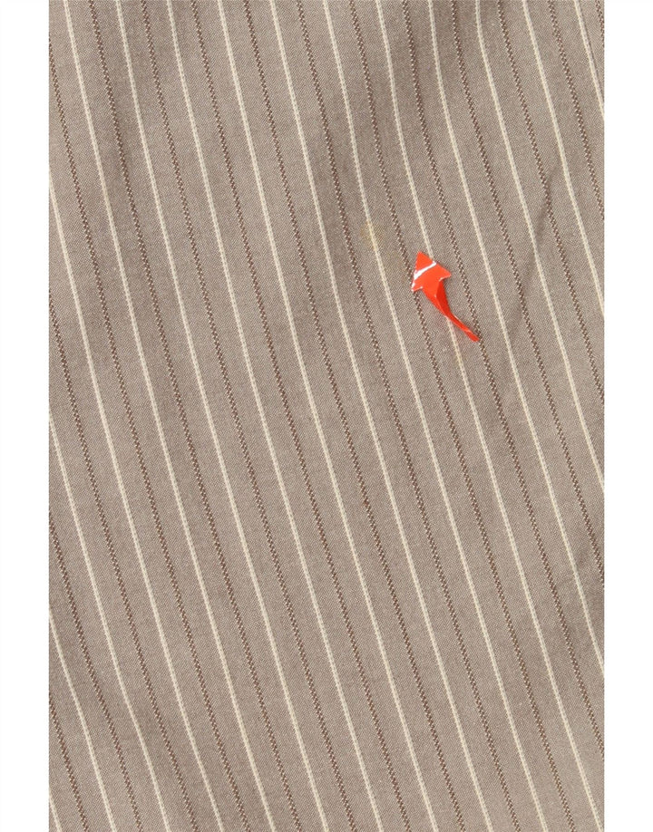 DOCKERS Capri-Hose für Damen, US 10, Größe L, W30, L22, grau gestreift, Baumwolle