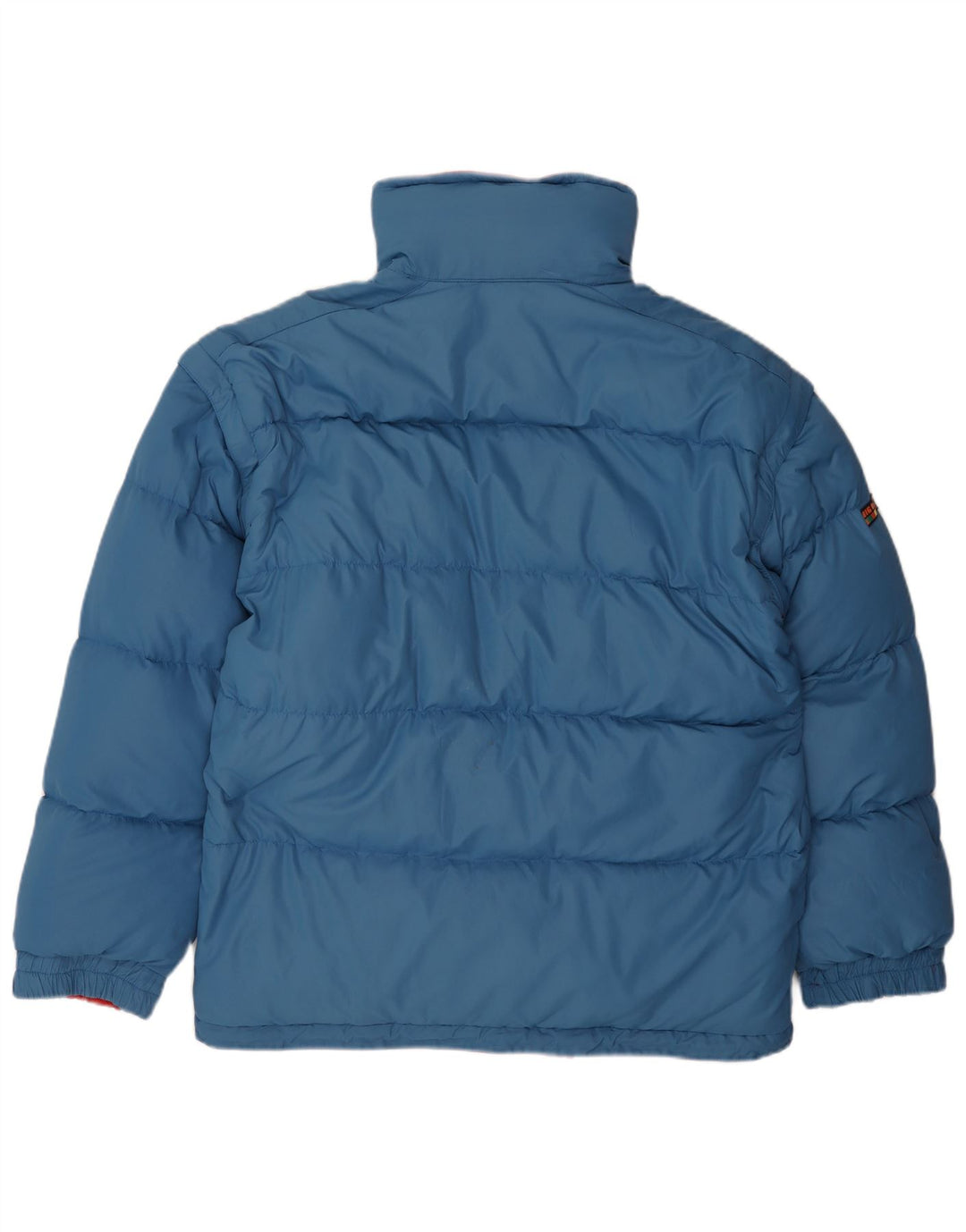 VINTAGE Herren Loose Fit Reversible Wattierte Jacke UK 38 Mittelrot