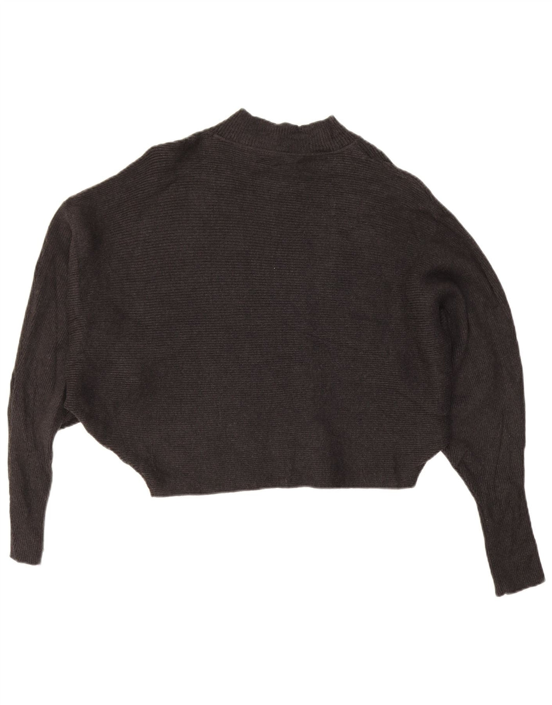 Zara Damen Batwing Crop Rollkragenpullover Pullover UK 16 Large Grau