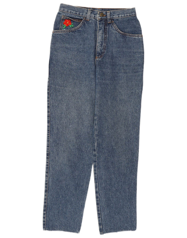 STEFANEL Damen High Waist Tapered Jeans IT 44 Medium W26 L27 Blaue Baumwolle