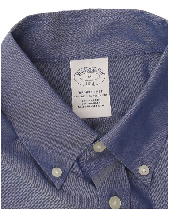 Brooks Brothers Herrenhemd aus mittelblauer Baumwolle