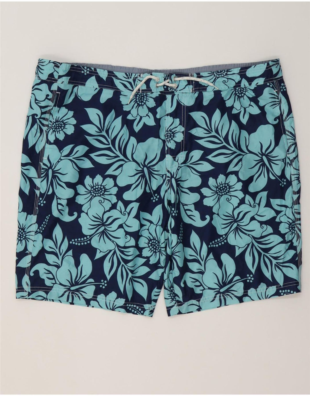 MARKS & SPENCER Herren-Badeshorts 2XL Marineblaues Blumenmuster aus Polyester