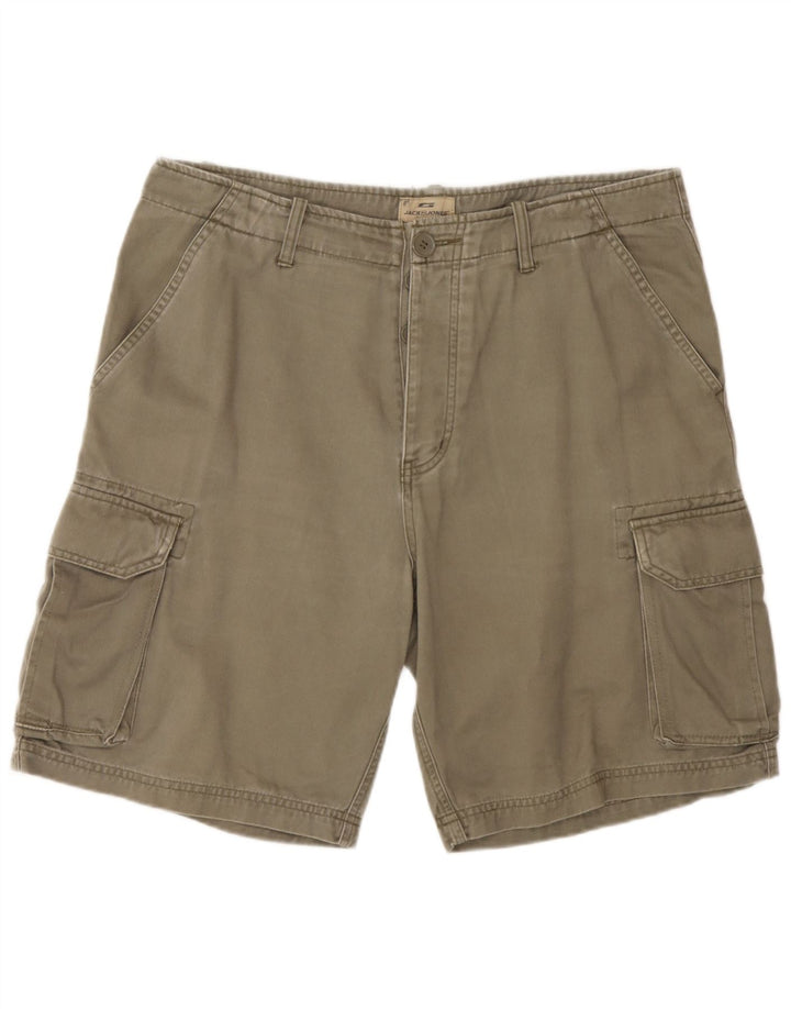 Jack & Jones Herren Cargo-Shorts, Größe L, W34, Khaki, Baumwolle