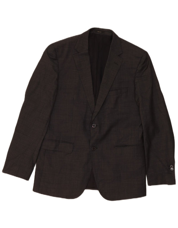 Massimo Dutti Herren-Blazer mit 2 Knöpfen, EU 52, große graue Wolle