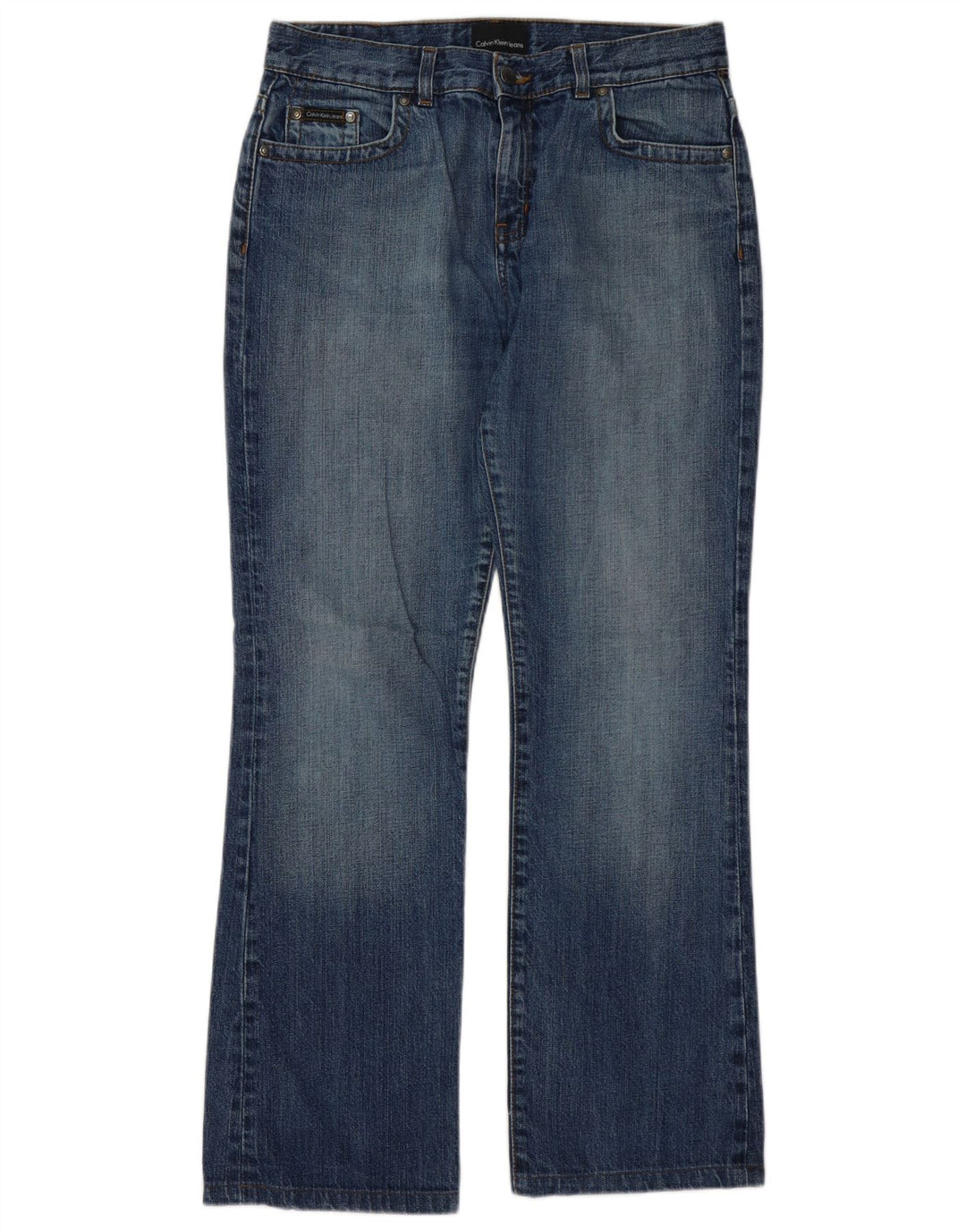 Calvin Klein Damen Bootcut Jeans W31 L30 Blaue Baumwolle