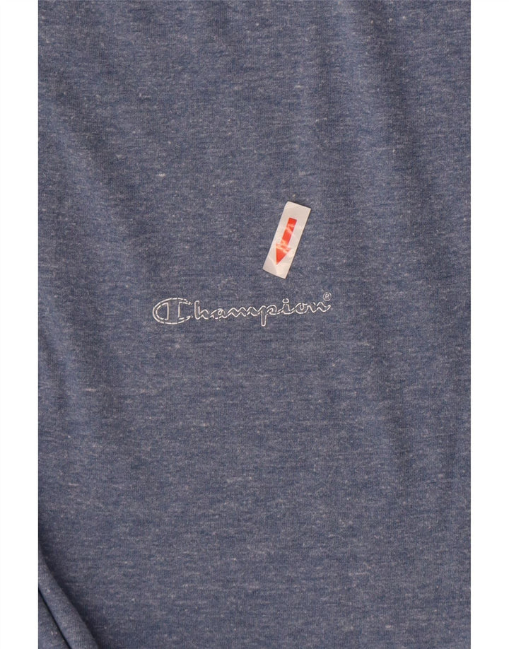 Champion Herren T-Shirt Top XL Blau meliert Baumwolle