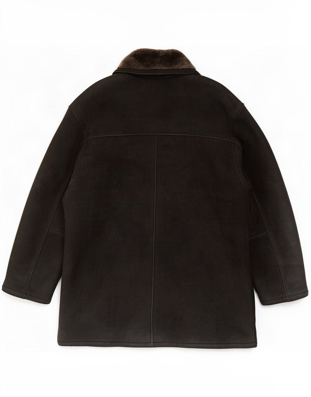 M. Flues Herren Shearling Jacke IT 56 3XL Schwarzes Leder