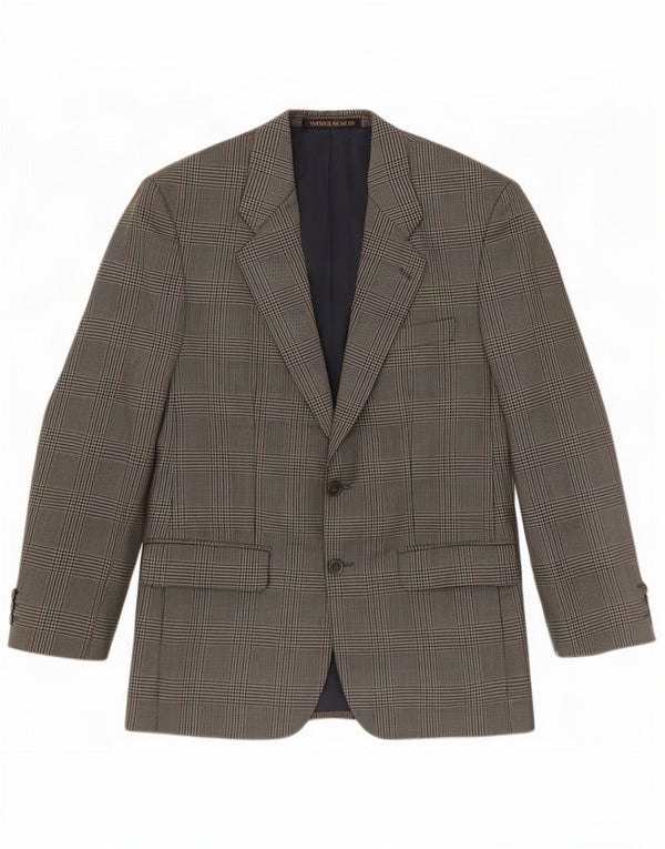 Marks & Spencer Mens St. Michael Blazer Jacket UK 38 Medium Green Plaid