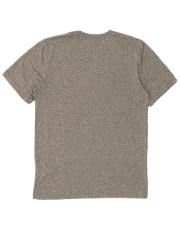 Nike Herren Dri Fit T-Shirt Top Small Grau geflecktes Polyester