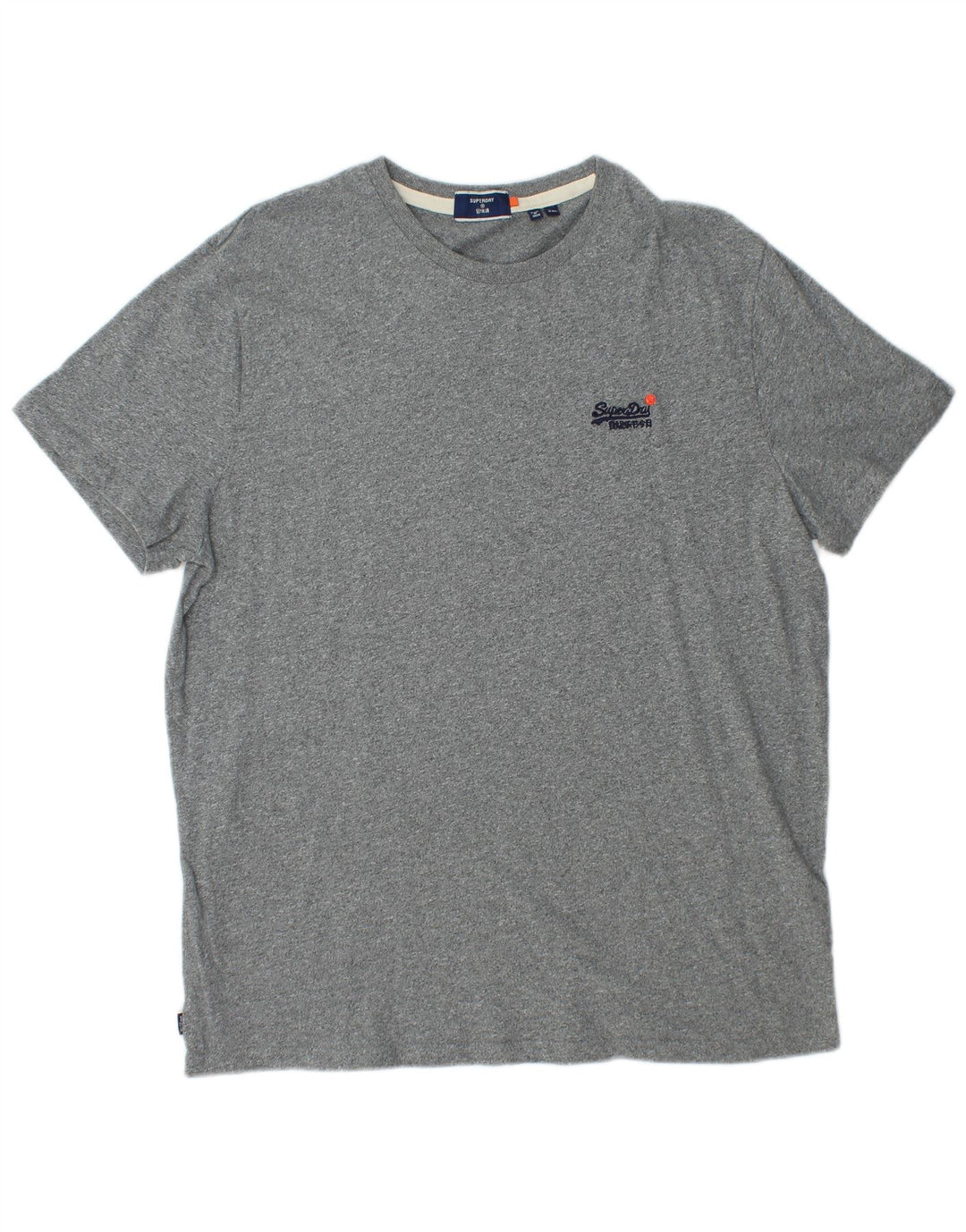 Superdry Herren-T-Shirt-Oberteil 2XL aus grau melierter Baumwolle