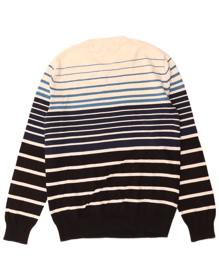 Jack & Jones Herren-Pullover mit Rundhalsausschnitt, Mittelschwarz, Colourblock-Baumwolle