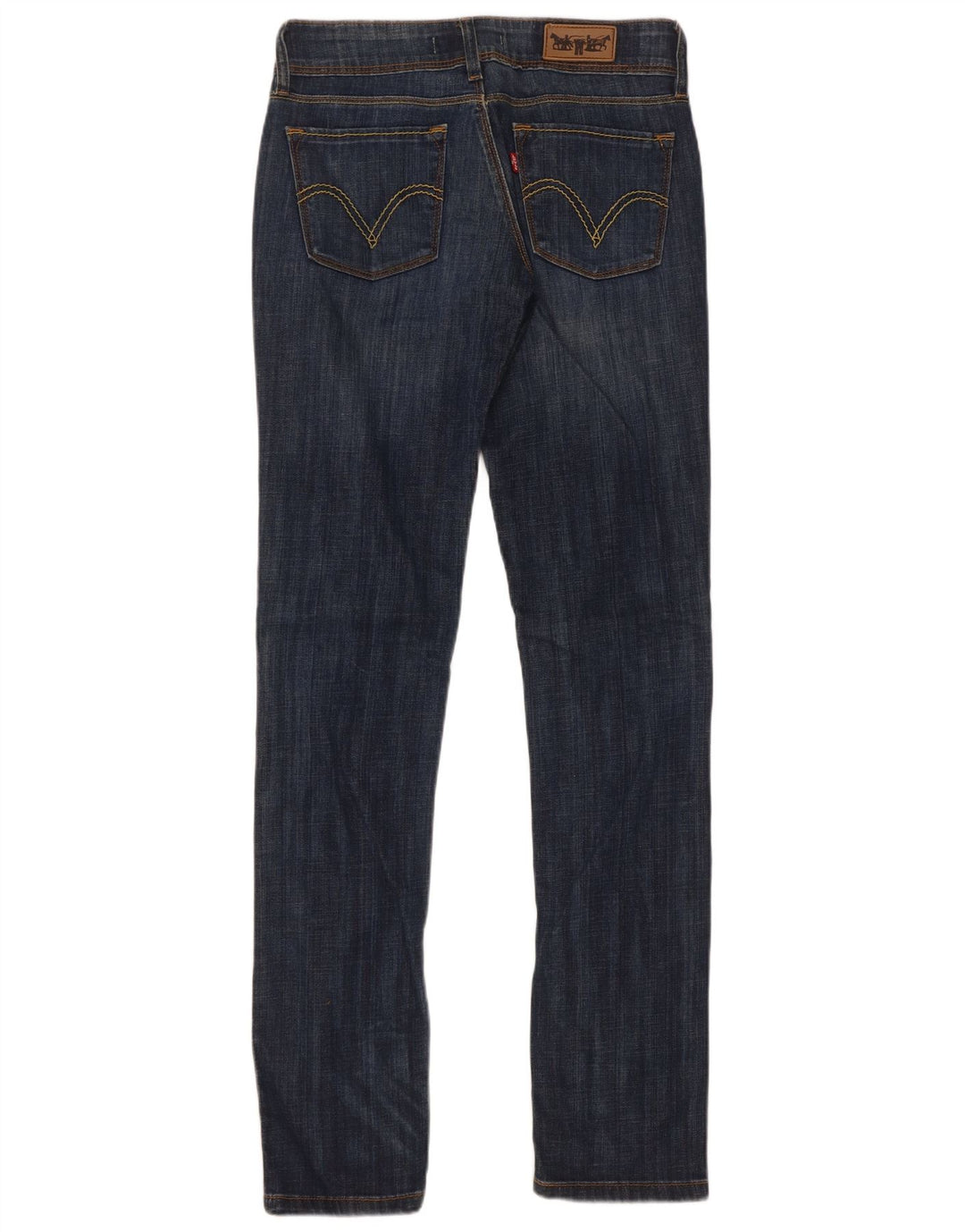 Levi's Damen 571 Slim Jeans W28 L34 Marineblaue Baumwolle