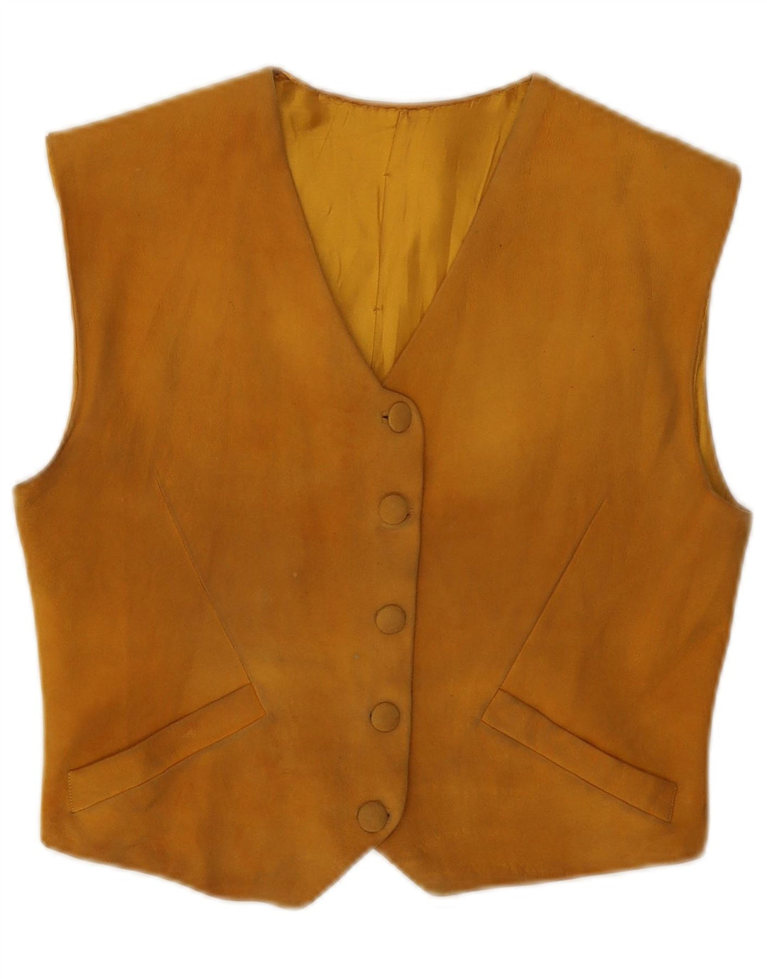Vintage Damen Wildlederweste UK 8 Small Beige