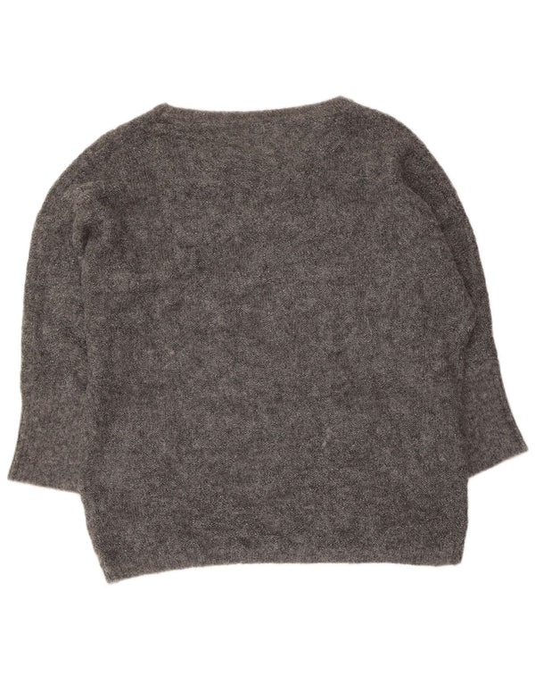 Henry Cottons Damen-Pullover mit lockerer Passform und U-Boot-Ausschnitt, UK 14, Mittelgrau